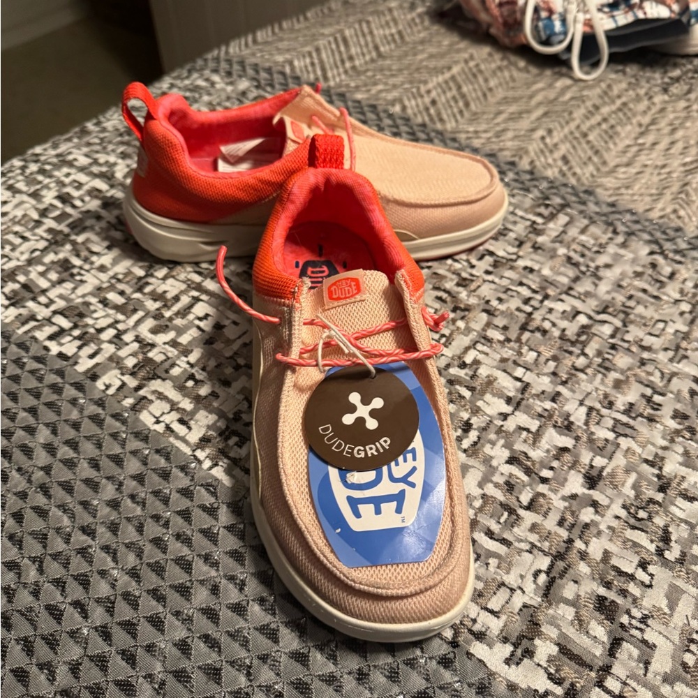 Hey Dude Women's Sneakers in Orange and Tan
